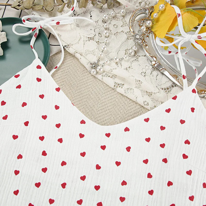 Pyjama set with hearts 100% cotton 