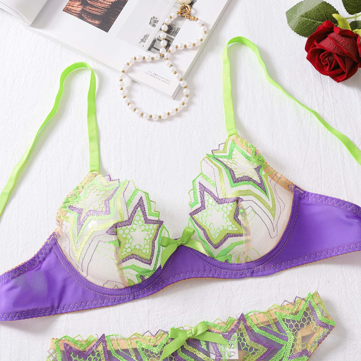 Ellolace Neon Fantasy-lingerieset 